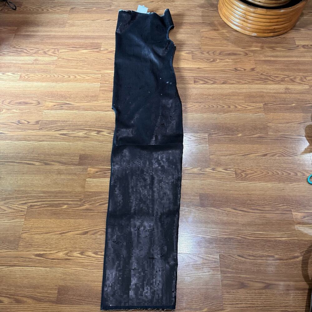 Rick Owens Athena Sequin Maxi Dress Asymmetric Neck Blue Black size 42 - Picture 9 of 16